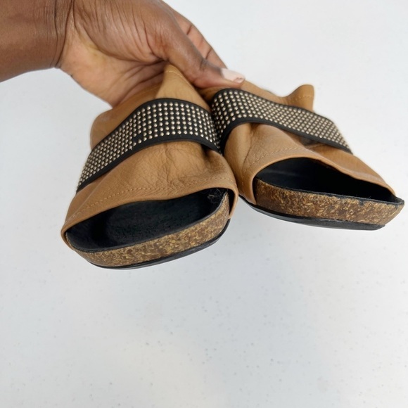 Steven Steve Madden Kayden Open Toe Leather Brown Slides Sandal size 9.5 - Picture 3 of 8